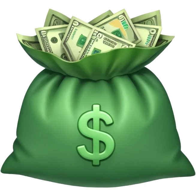 a wad of money without a bow emoji