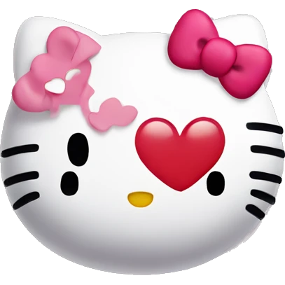hello kitty heart  emoji
