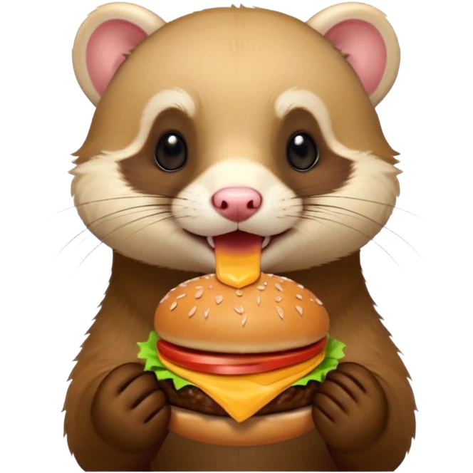 Ferret eat burger emoji