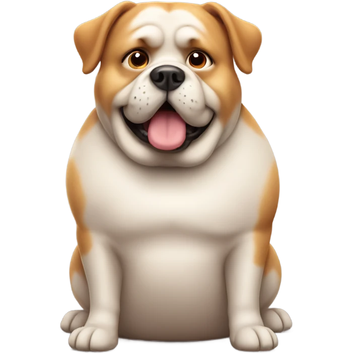 overweight dog emoji
