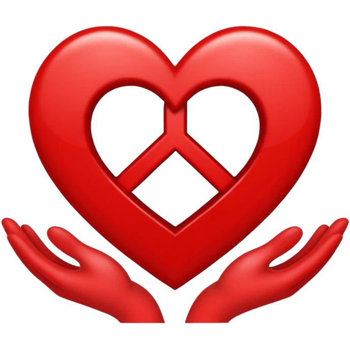 Quiero un emoji de amor y paz con la palomita encerrada en un círculo y un corazón  emoji