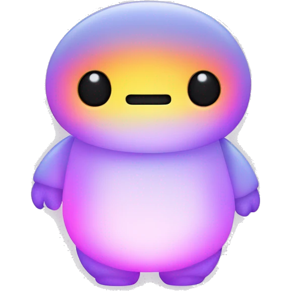 Two Kawaii neon glitter baymax emoji    emoji
