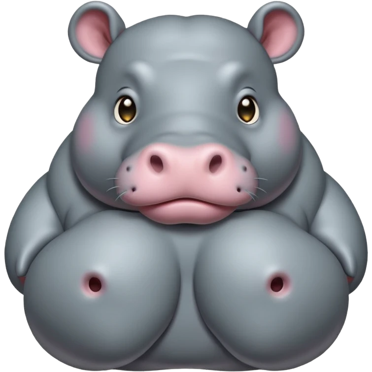 Hippo with boobies emoji