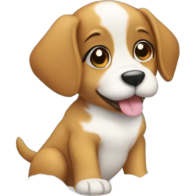Puppy on a cloud emoji