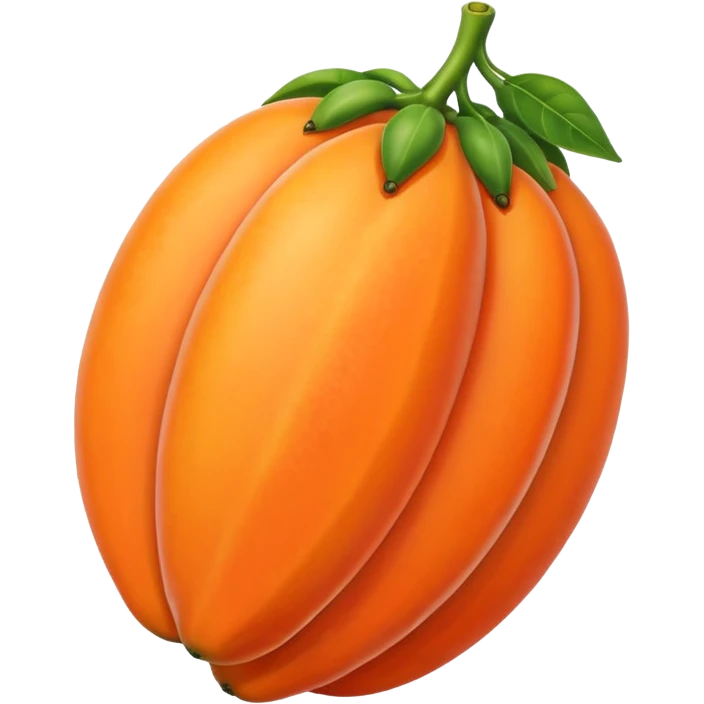 a full Papaya without any opening  emoji