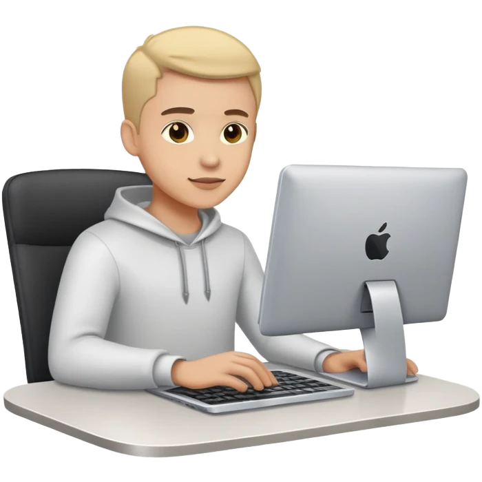 guy who coded with laptop and monitor emoji