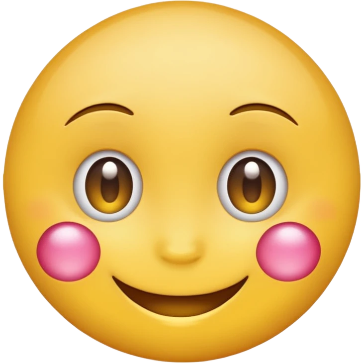 happy smiling face emoji with rosy cheeks and sparkling eyes emoji