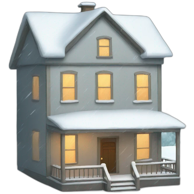 home in winter emoji