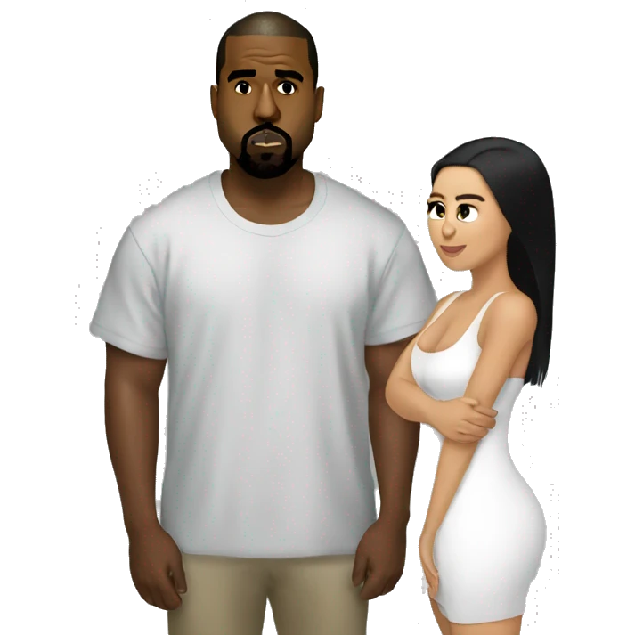 Kanye west with kim  emoji