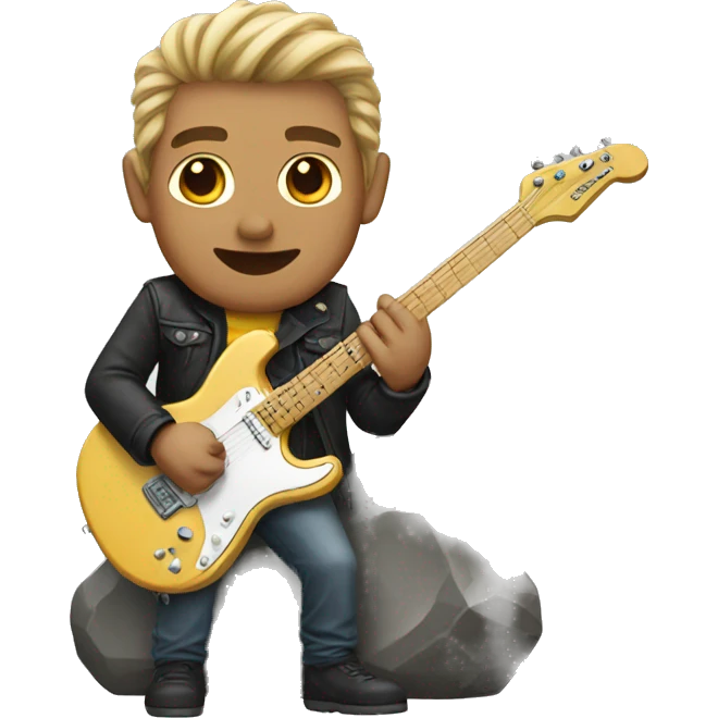 A rock emoji