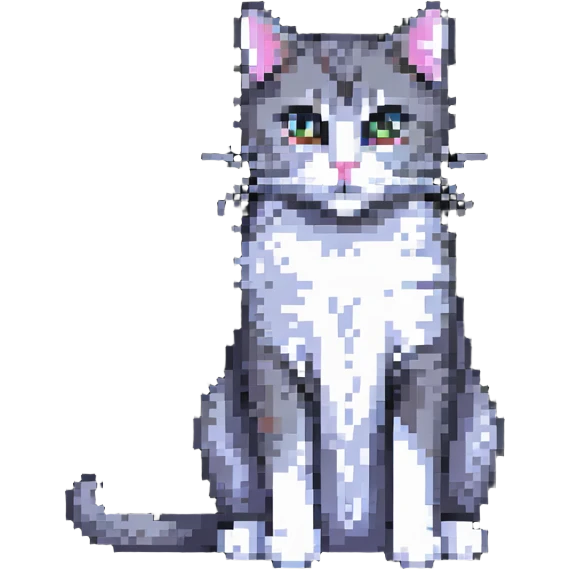 cat sitting pose emoji