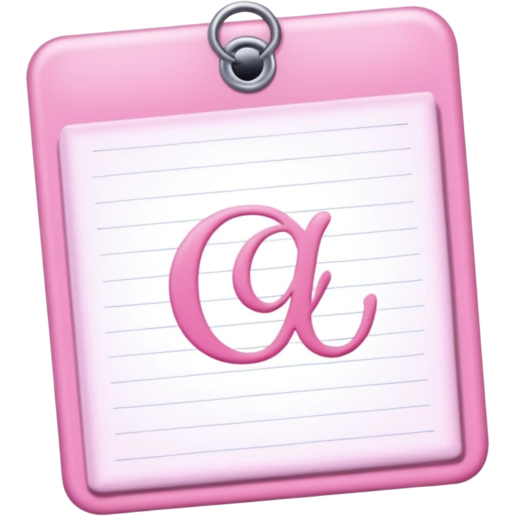 pink school grade card letter emoji