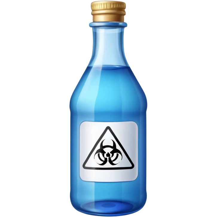 TRANSPARENT BOTTLE CAN SEE LIQUID INSIDE AND HAS"NON-TOXIC" AND "NON-HAZARDOUS" SIGN emoji