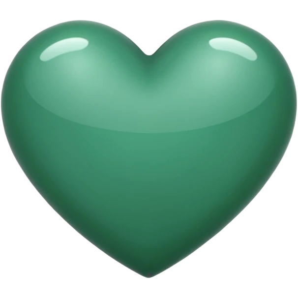 Quiero un corazón color verde pino emoji
