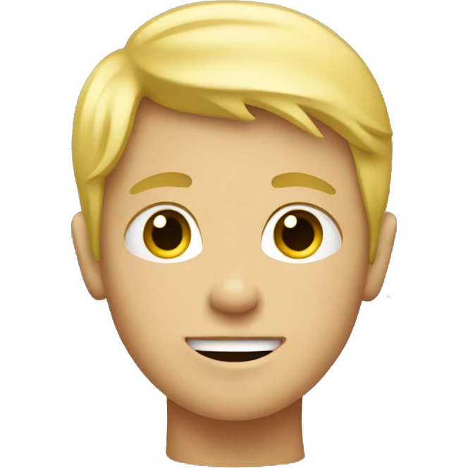 blonde boy facing left emoji