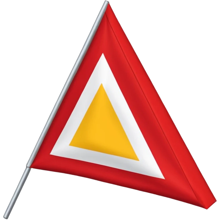 Bandeira branca com triângulo vermelho emoji