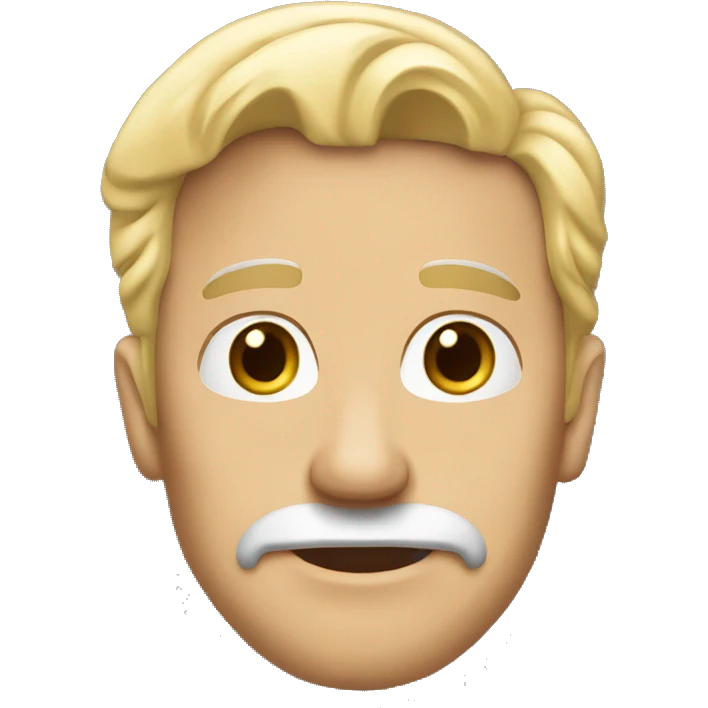 a man widower, blond no mustache emoji
