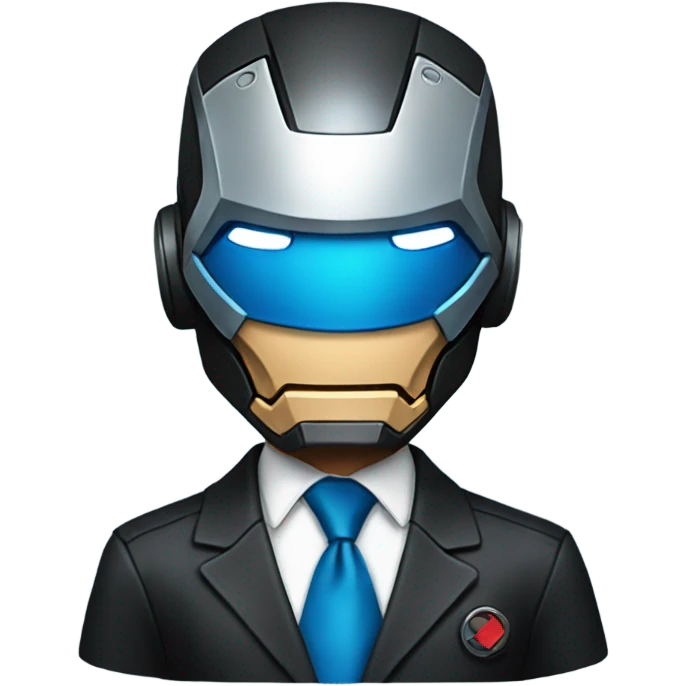 Ironman with a black and blue suit emoji