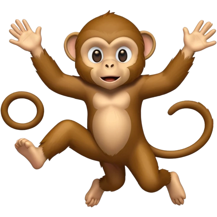 Monkey falling emoji