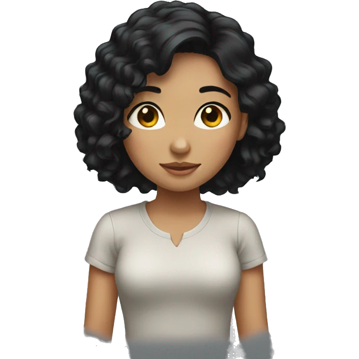 girl with black hair emoji