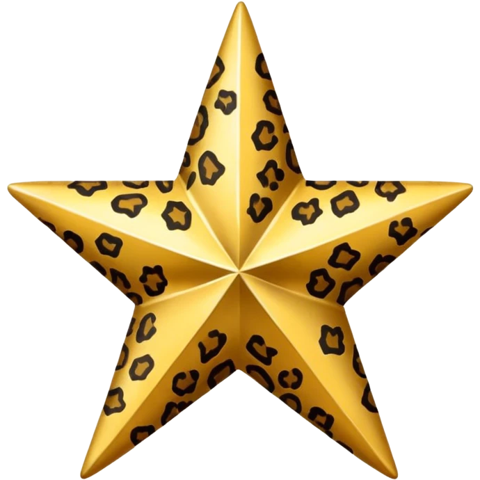 leopard print star emoji