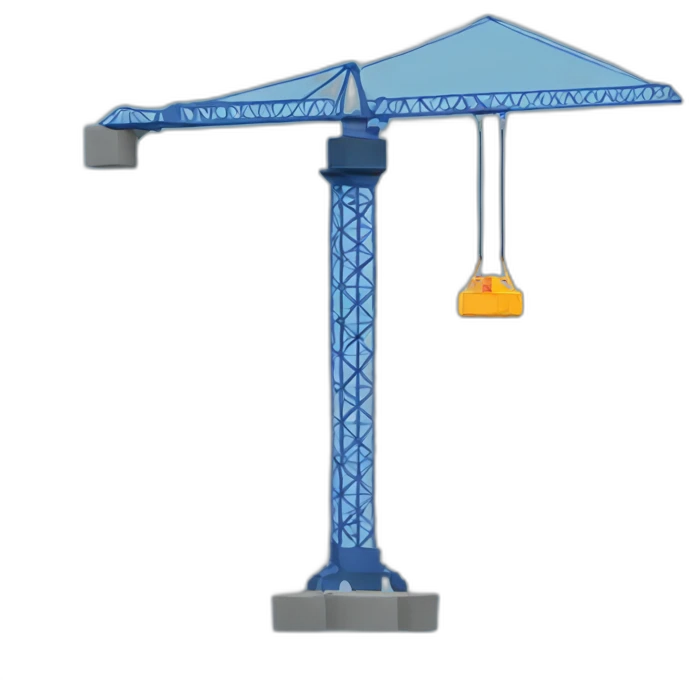 crane on blue background emoji
