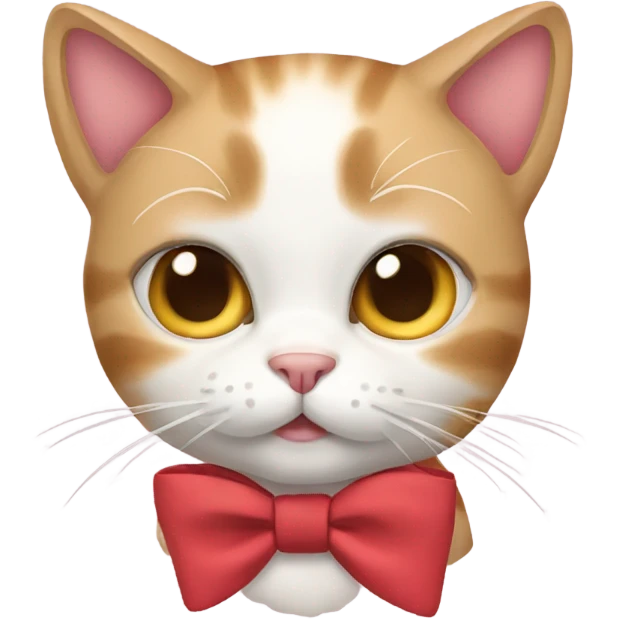 a cat with a bow emoji