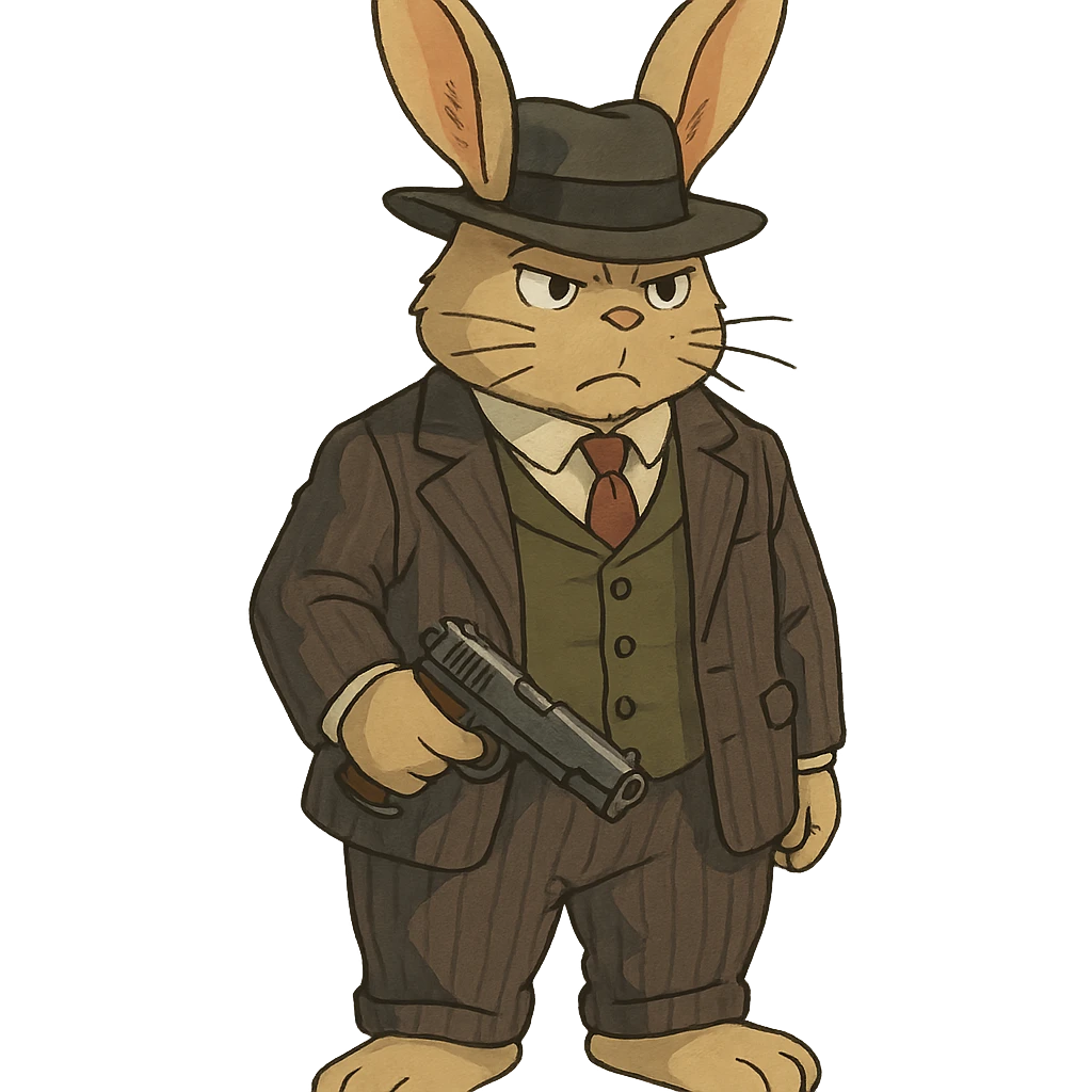 gangster rabbit emoji