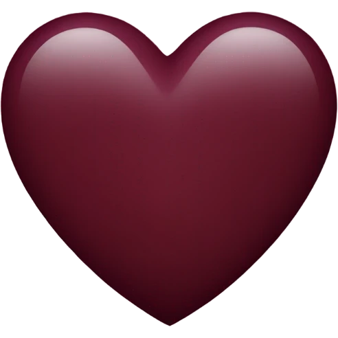 Burgundy heart emoji