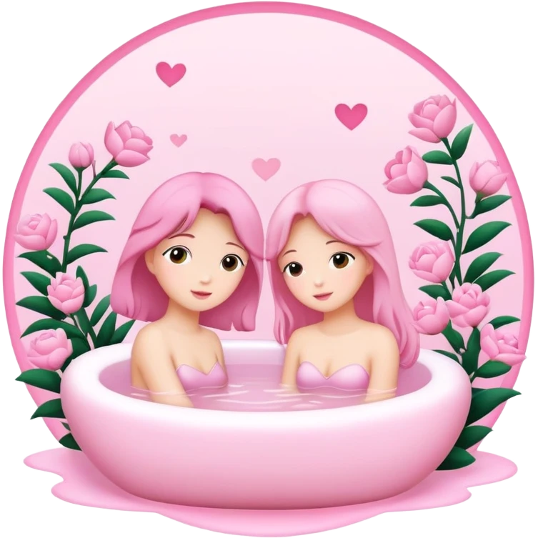 Romantic pink lush aesthetic emoji