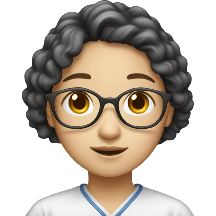 Korean girl with labtop emoji
