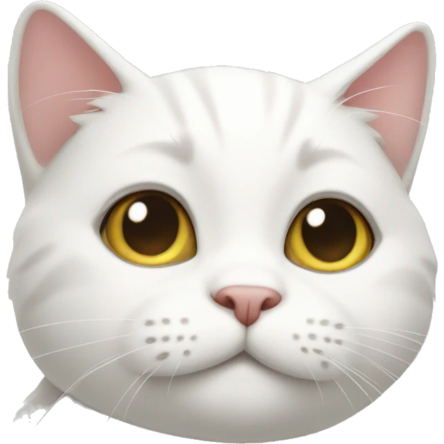 cute white cat emoji