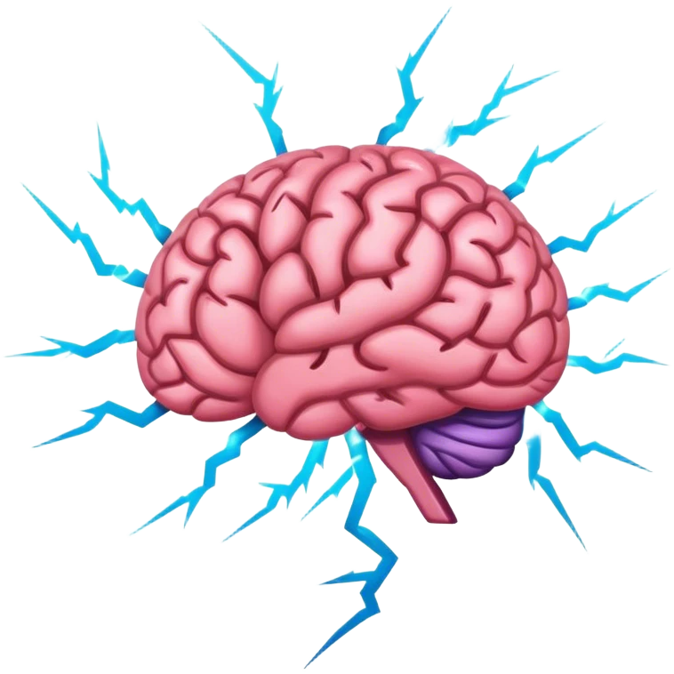 brain with a lightning emoji
