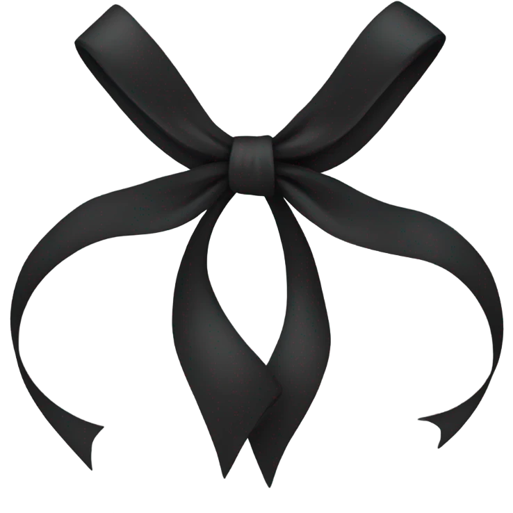 Black bow emoji