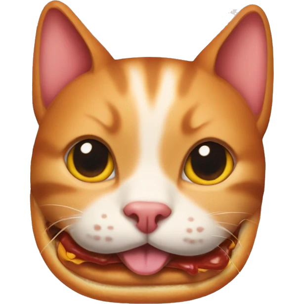 Hotdog cat emoji