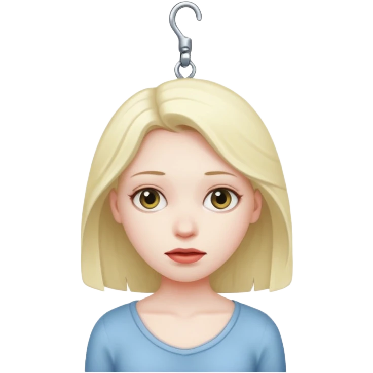 a girl about to hang herself  emoji