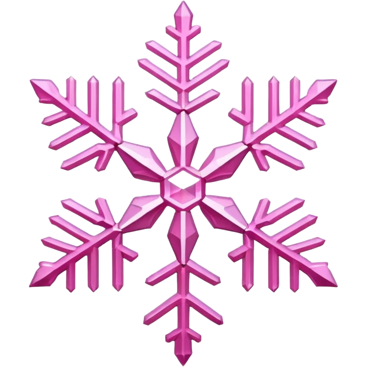 Pink snowflake emoji