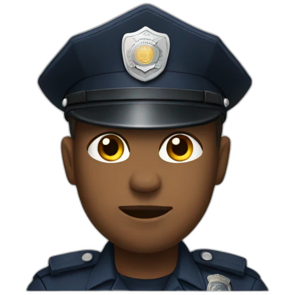 Police officer dirty hands emoji