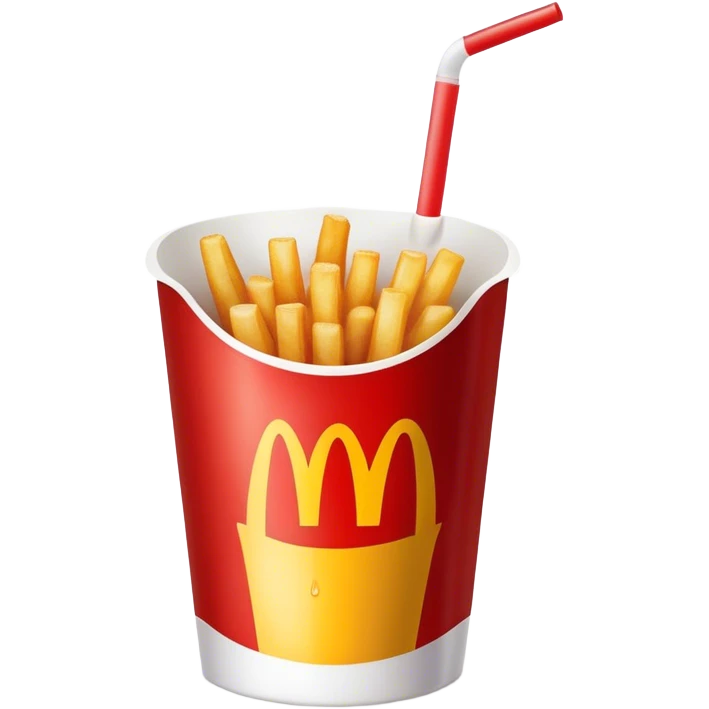 McDonald’s medium fry and a large coke emoji