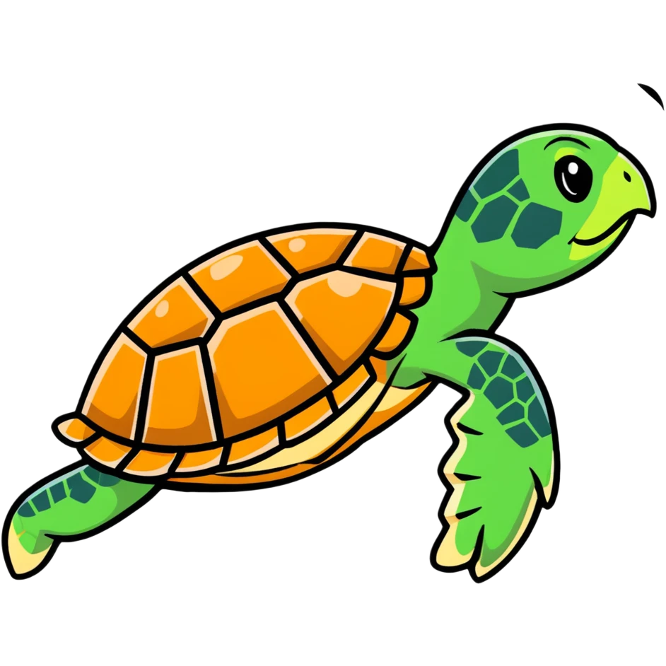 friendly sea turtle emoji