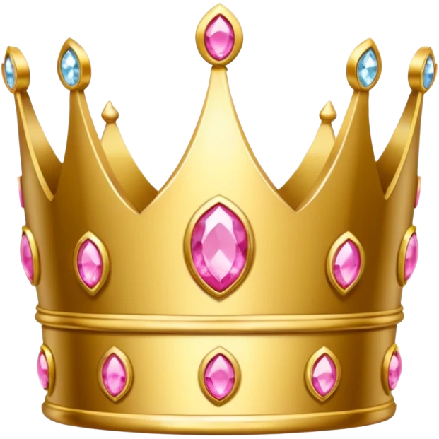 lower crown golden with pink gems emoji