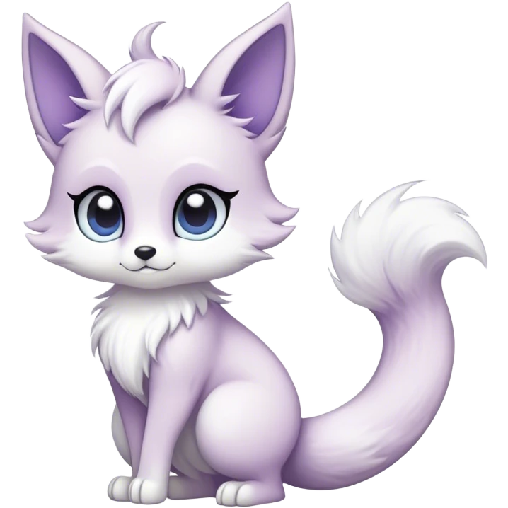 Kawaii bright fantasy ethereal anthro fursona Fakemon with tufted tail  emoji