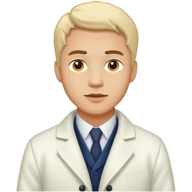 Cardiac sonographe male long white coat emoji