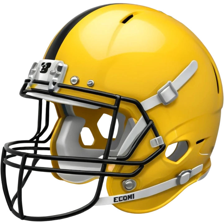 College football player helmet in yellow color emoji