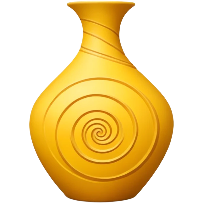 Spiral Pottery Vase yellow emoji