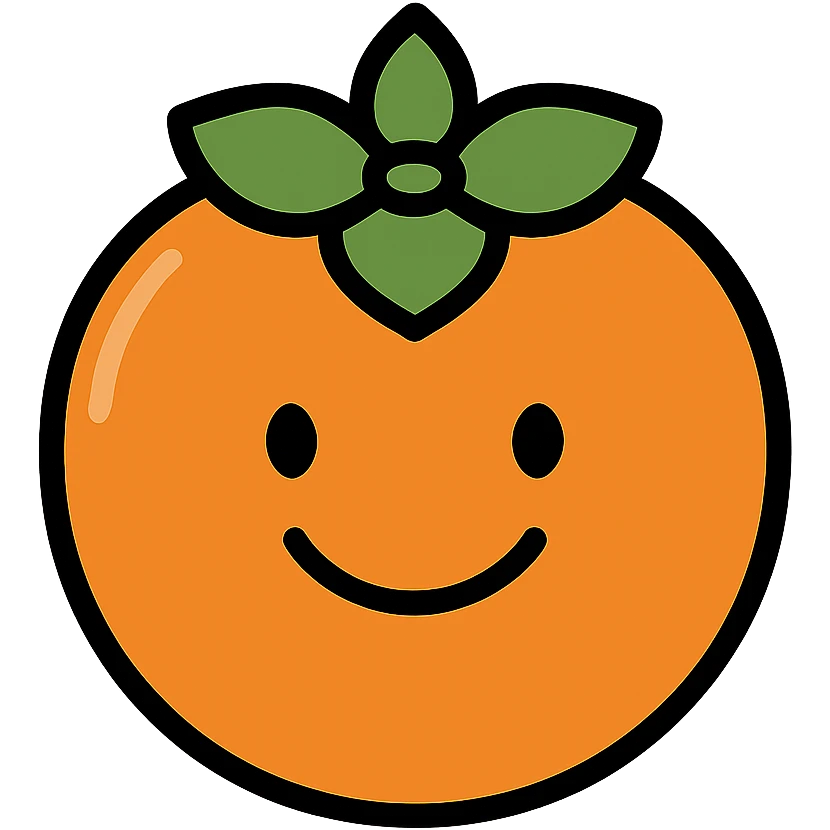 Persimmon smile emoji