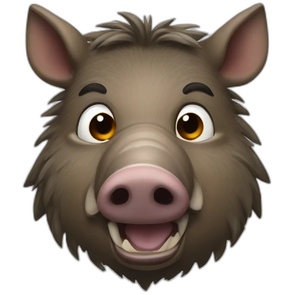 anthropomorphic wild boar emoji