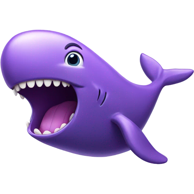purple whale front with open mouth emoji