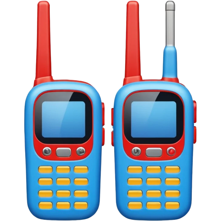 Walkie talkie pair (red & blue) emoji