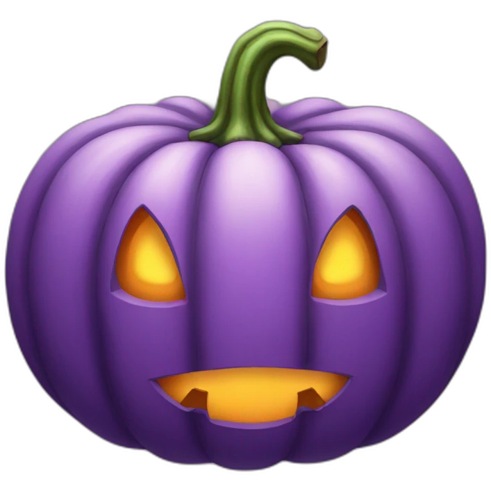 Purple pumpkin emoji
